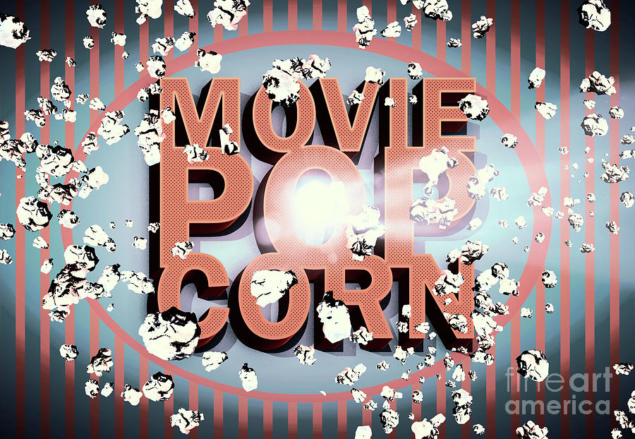 Movie Pop Corn Digital Art by Jorgo Photography