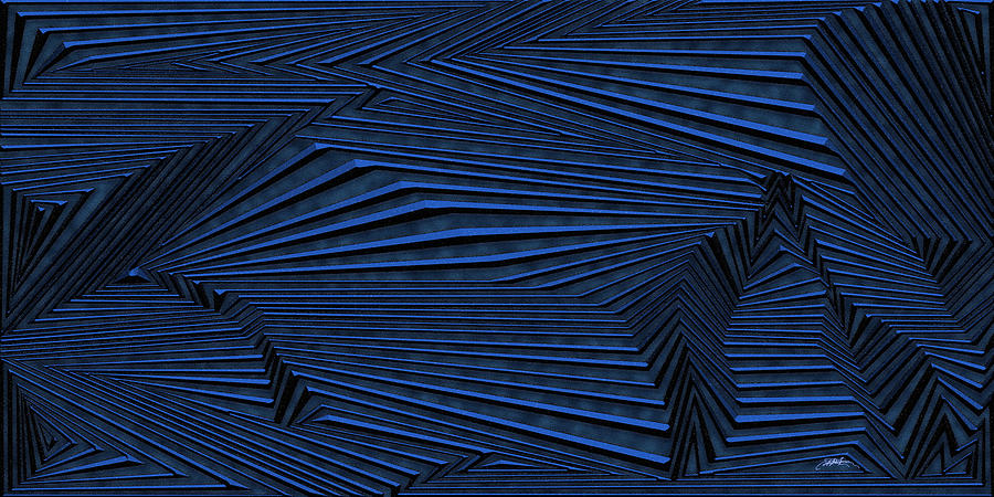 Moving Blue Painting by Douglas Christian Larsen | Fine Art America