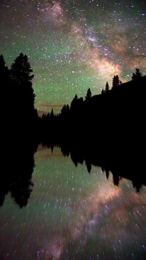 Moving Milky Way Reflection Photograph by Matt Helm