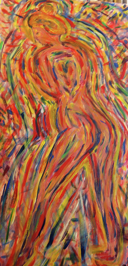 Moving nude Painting by Carolyn Donnell