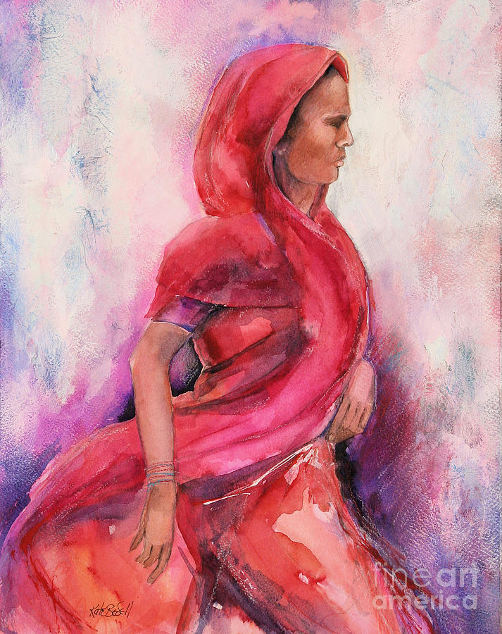 Indian Painting - Moving On by Kate Bedell