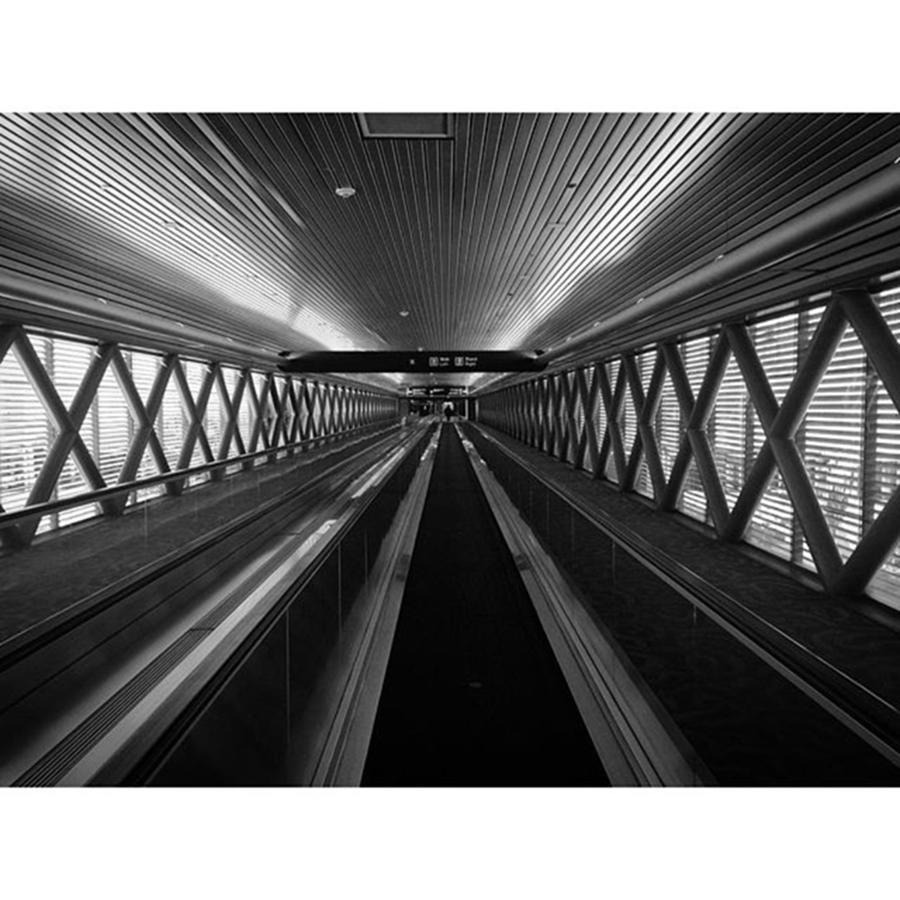 Miami Photograph - Moving Walkway At Miami Airport by Juan Silva