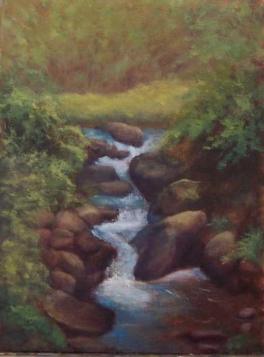 Moving Water Painting by Ruth Ann Sturgill Moving Water Painting by Ruth Ann Sturgill