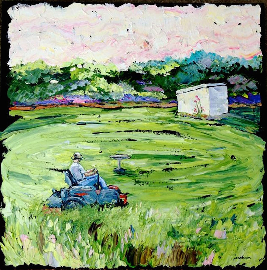 Mowing Painting by Carrie Jacobson