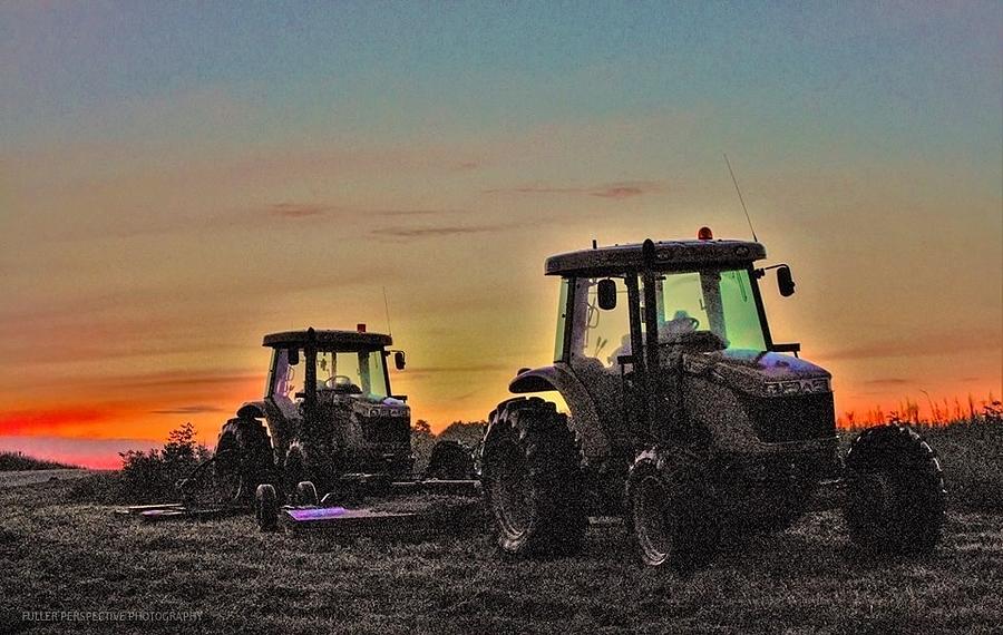 Mowing Photograph by Chad Fuller - Pixels