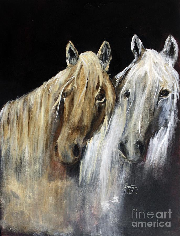 Mozart and the White Wind Horse Painting by Barbie Batson