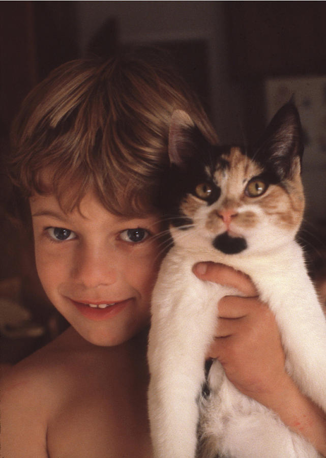 MP-585-A1 Son and Freckles Cat Photograph by Ed Cooper Photography