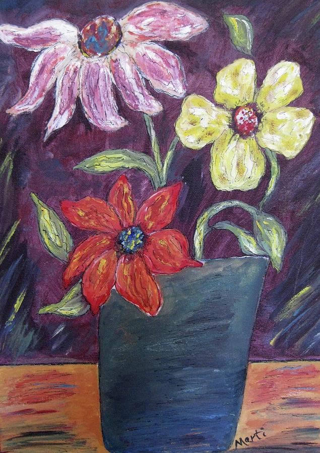 MPrints - Flowers for Tara Painting by M Stuart