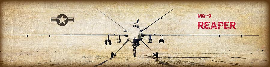 mq9 reaper drone USA Digital Art by John Wills