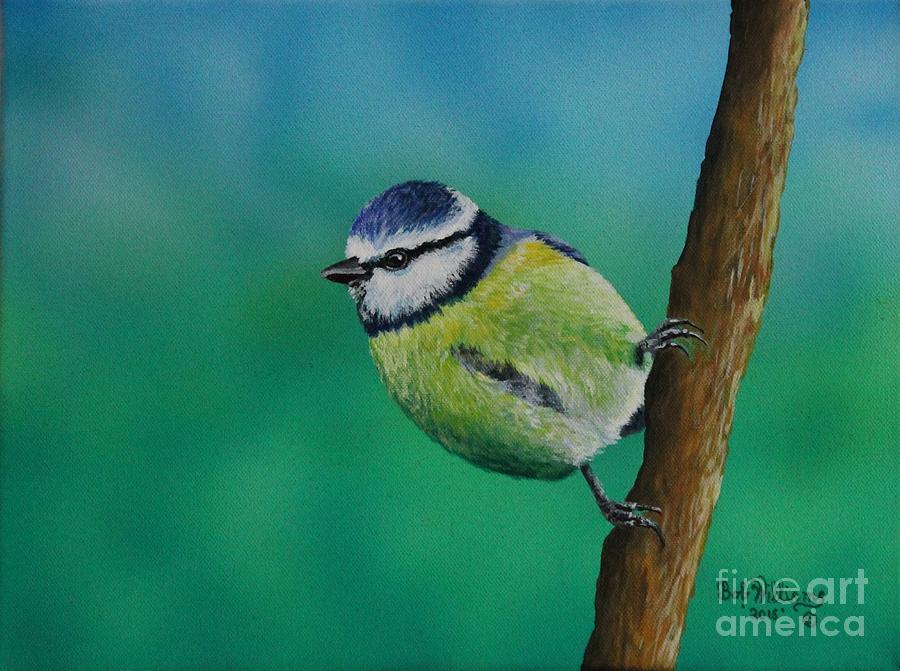 Mr. Agile........The Blue Tit Painting by Bob Williams