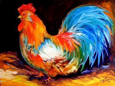 Rooster Painting - Mr Alarm by Marcia Baldwin