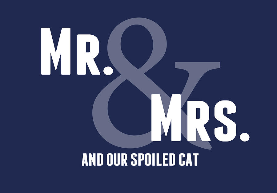 Cat Digital Art - Mr and Mrs and Cat by Linda Woods