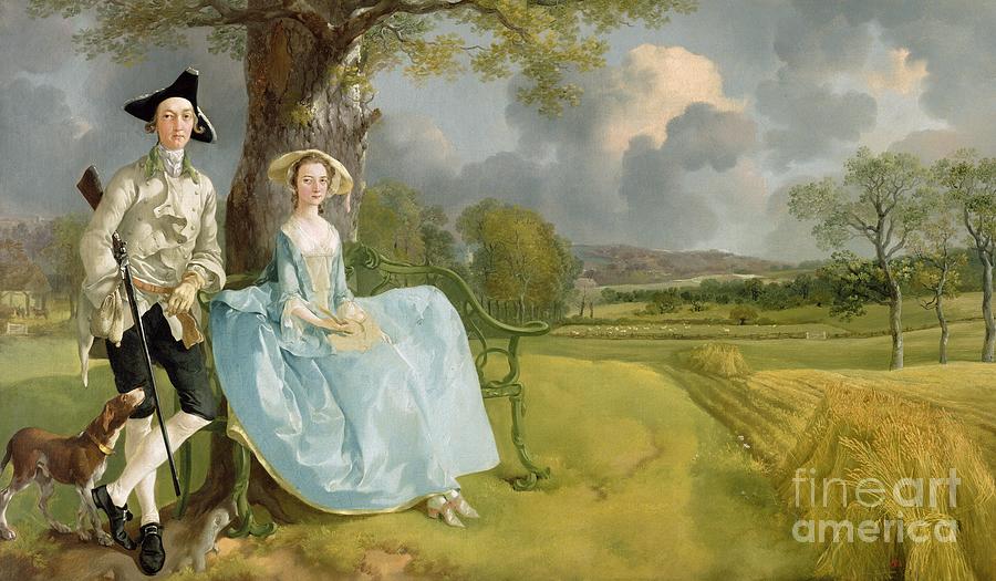 Mr and Mrs Andrews Painting by Thomas Gainsborough