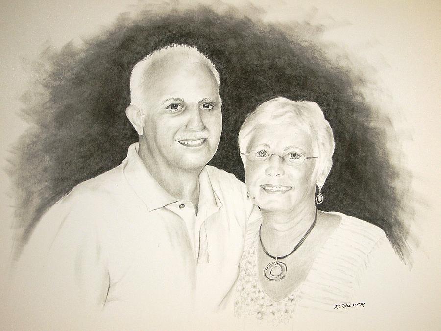 Mr and Mrs B Drawing by Richard Rooker
