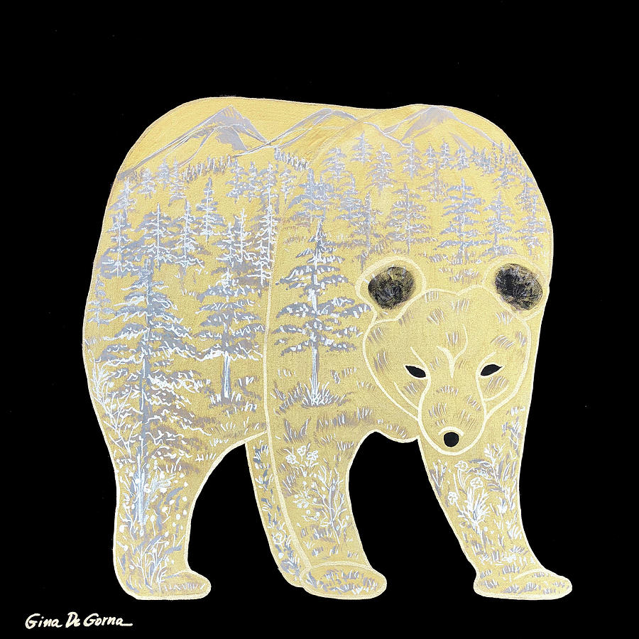 Mr Bear Painting by Gina De Gorna