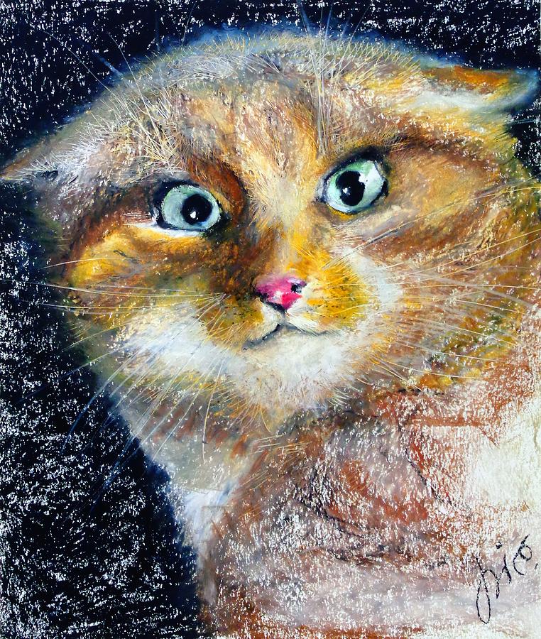 Pet Portrait Painting - Mr. Chairman Meow by Larissa Pirogovski