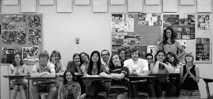 Mr Clays AP English Class - Cropped Photograph by Jeremy Butler