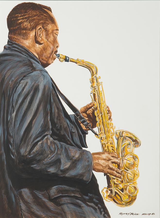 Mr. Donald Harrison Jr  Jazz Heritage Fest Painting by Roger W Price