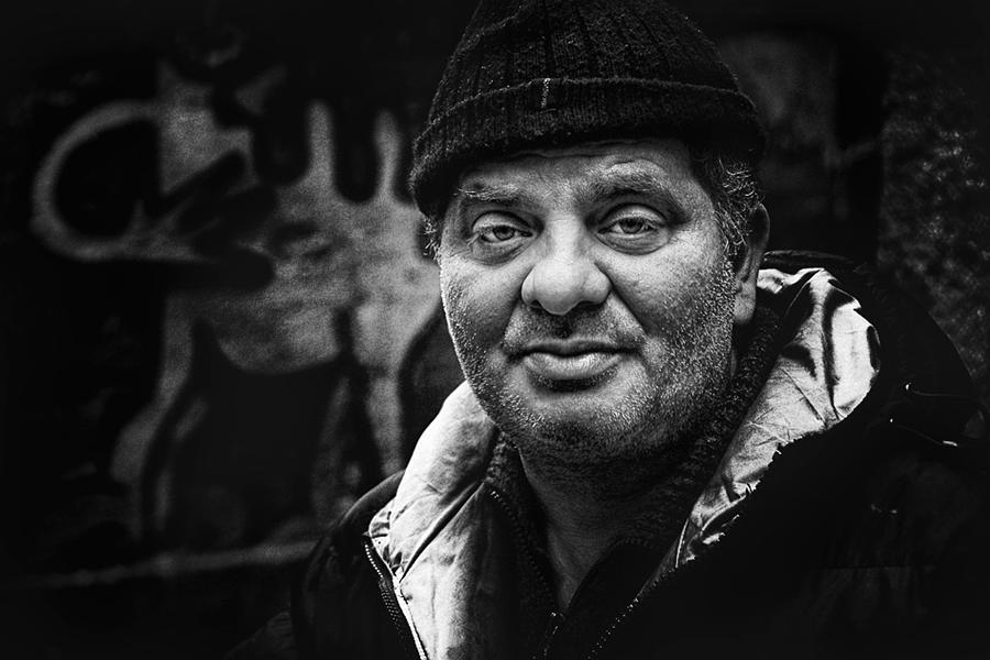 Black And White Photograph - Mr. Enzo - A Face Of Naples. by Antonio Grambone