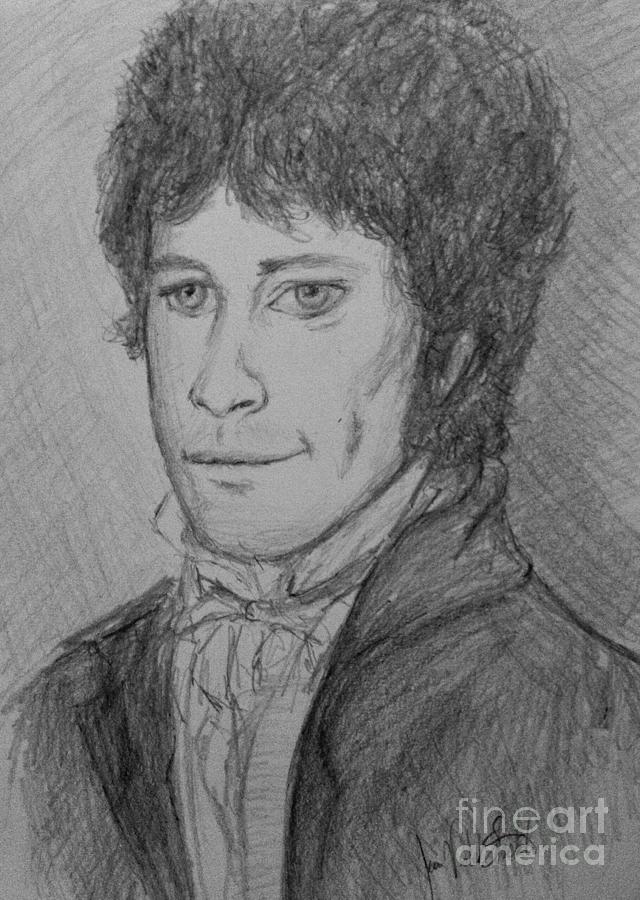 Mr Fitzwilliam Darcy Drawing by Joan-Violet Stretch