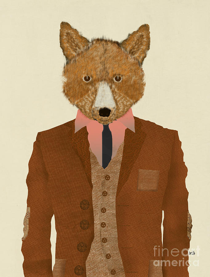 Mr Fox Painting by Bri Buckley