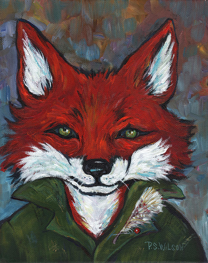Mr. Fox Painting by Peggy Wilson