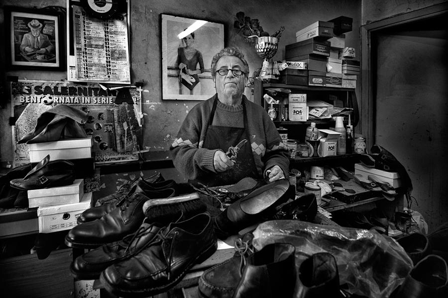 Mr. Francesco - The Shoemaker. Photograph by Antonio Grambone