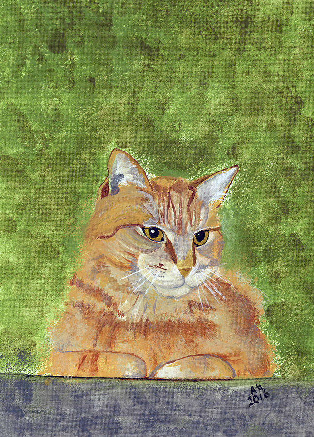 Cat Painting - Mr. Lou by Alexis Grone