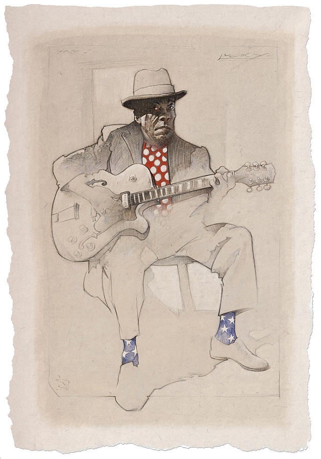 John Lee Hooker Painting - Mr. Lucky by David Farren