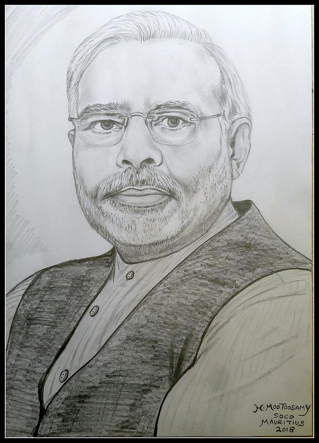Pencil Sketch Of Shri Narendra Modi  DesiPainterscom