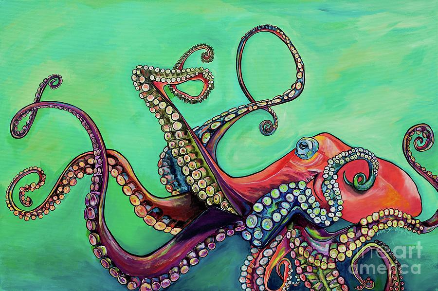 Mr Octopus Painting by Patti Schermerhorn