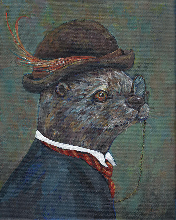 Mr. Otter Painting by Peggy Wilson