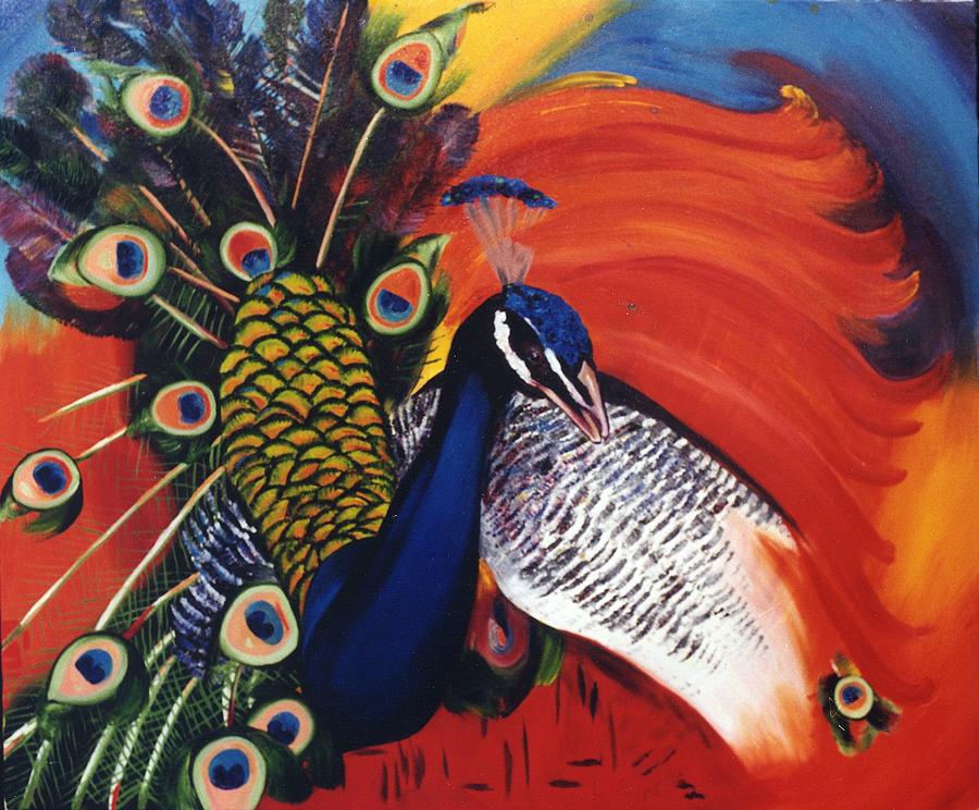 Mr Peacock Painting by Lisa Boyd