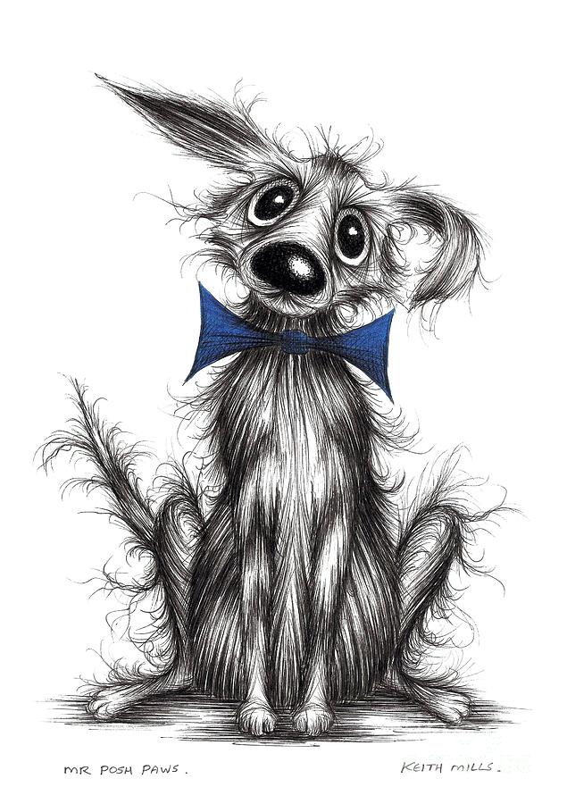 Mr Posh paws Drawing by Keith Mills
