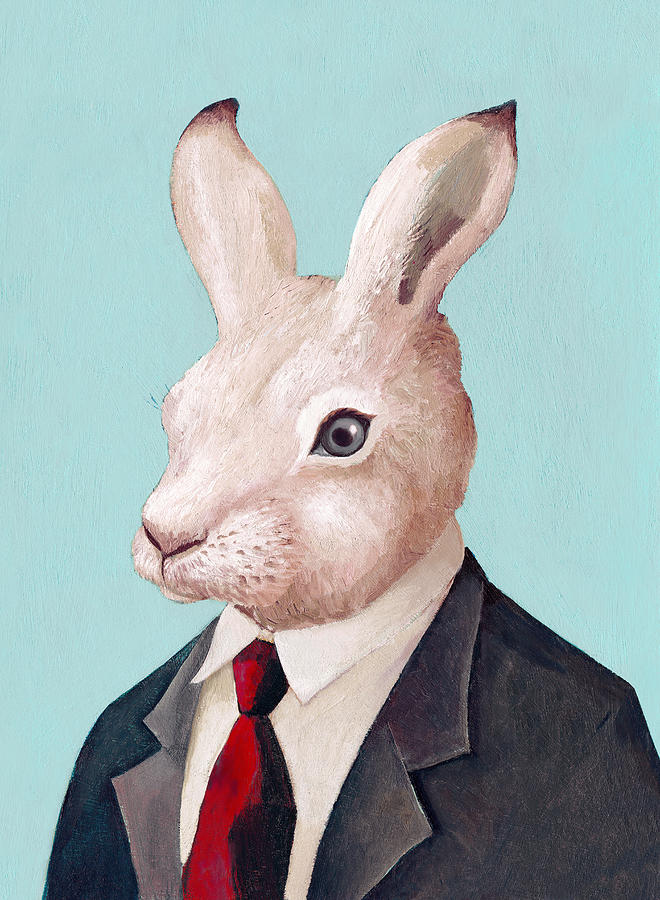 Rabbit Painting - Mr Rabbit by Animal Crew