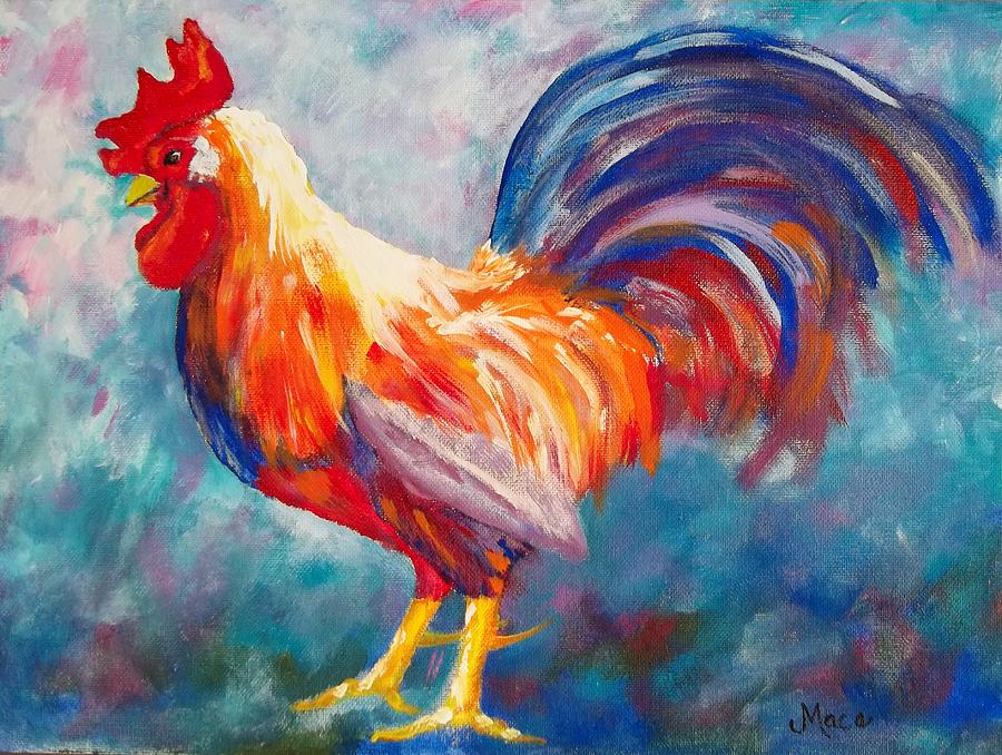 Mr. Rooster Painting by Joan Mace - Fine Art America