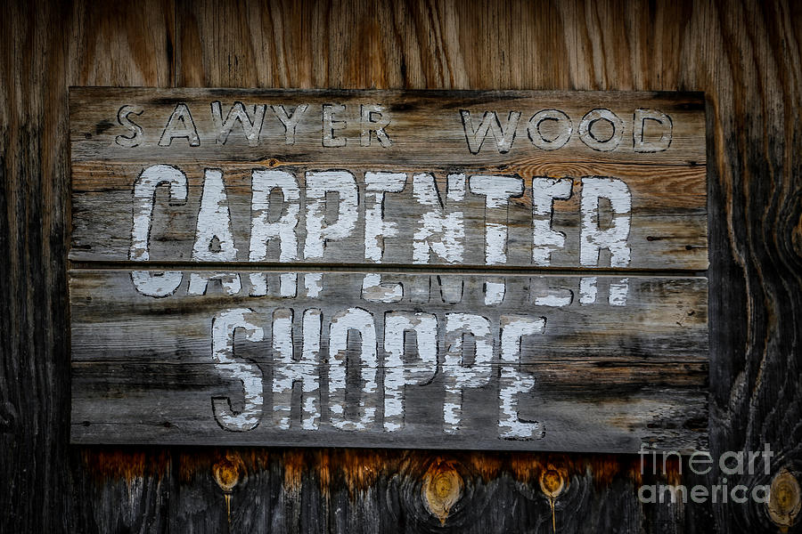 Sign Photograph - Mr. Sawyer Wood by Lynn Sprowl