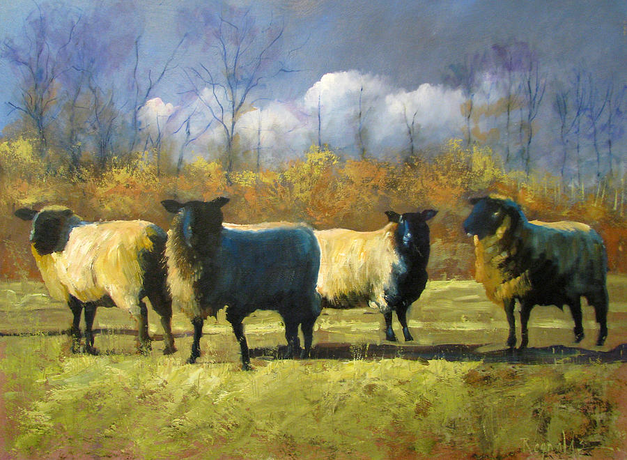 Mr. Shews sheep Painting by John Reynolds