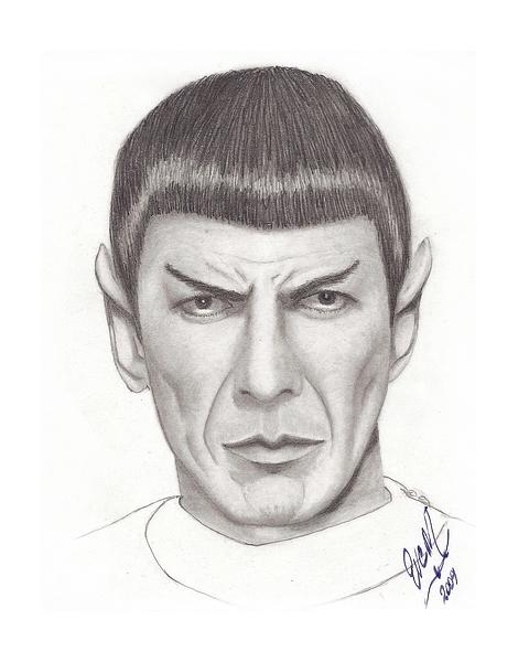 Leonard Nimoy - Mr. Spock Drawing by Iracema Marianne Muller - Pixels