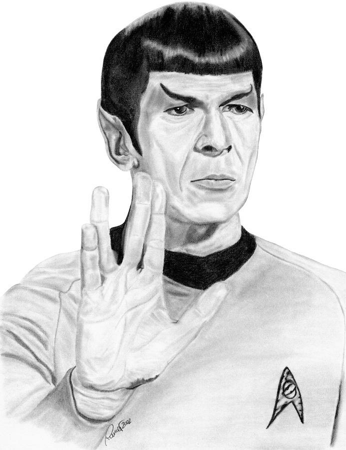Mr. Spock Drawing by Steve Ramer Pixels