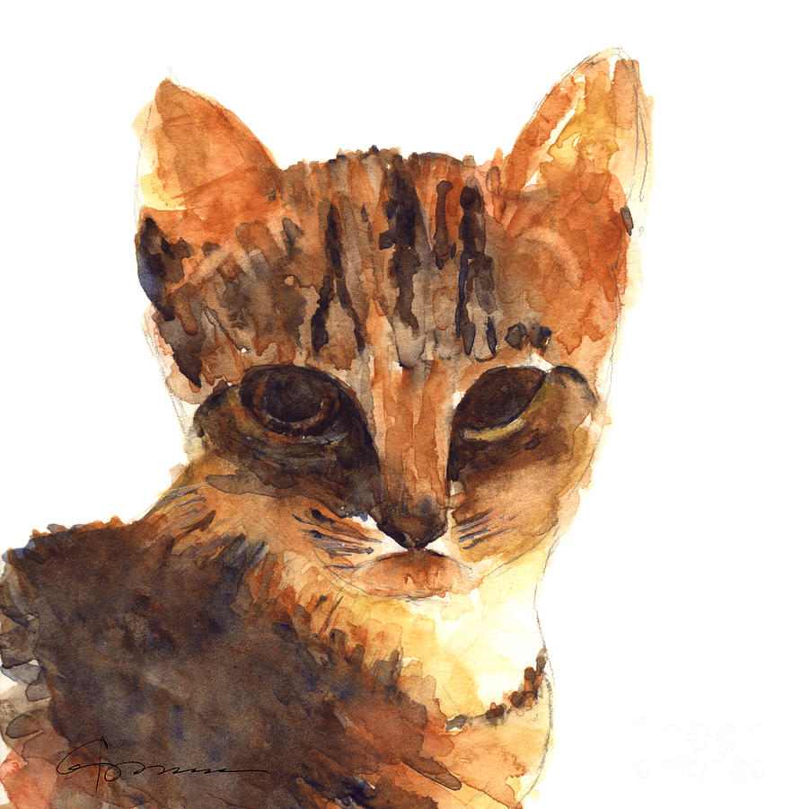 Mr Squeaks the Cat Painting by Claudia Hafner