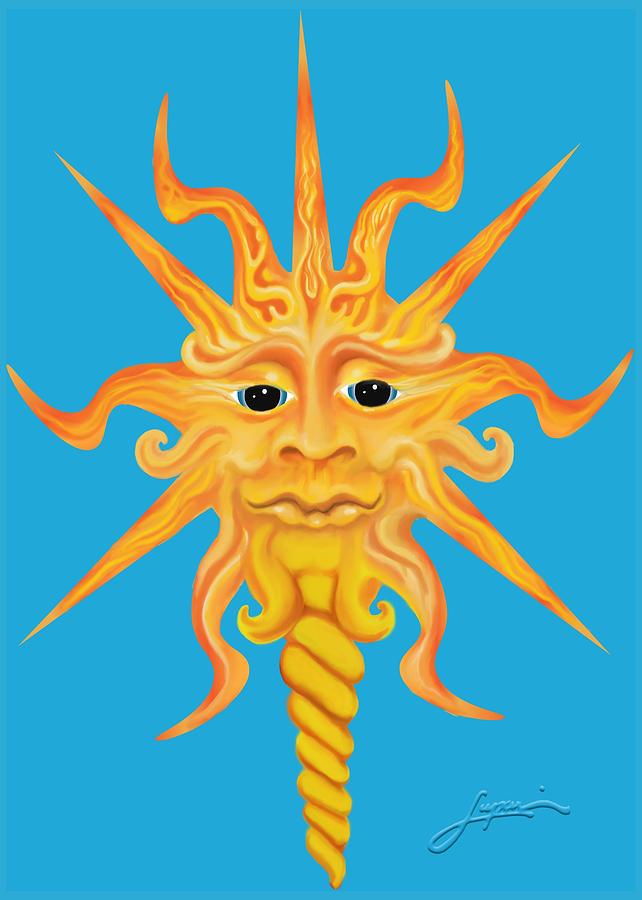 Sun Face Digital Art - Mr. Sunface by Thomas Lupari Sun Face Digital Art - Mr. Sunface by Thomas Lupari