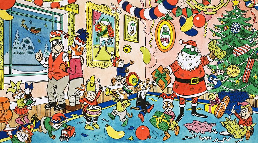 Christmas Painting - Mr Toads Christmas Party by English School