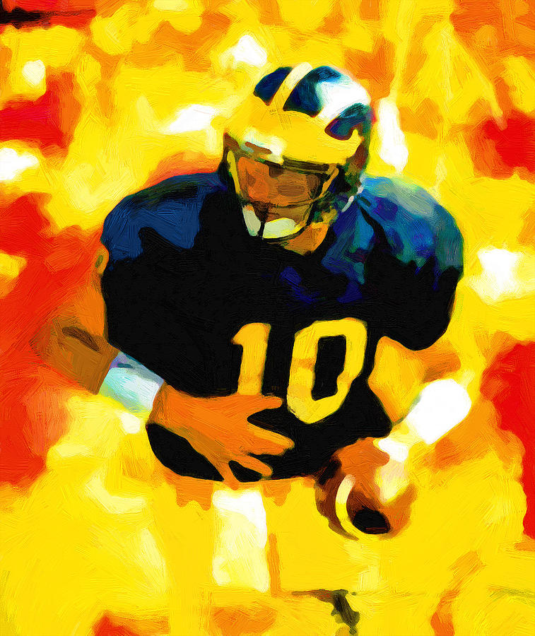 Tom Brady Michigan QB Collage Onesie by John Farr - Fine Art America