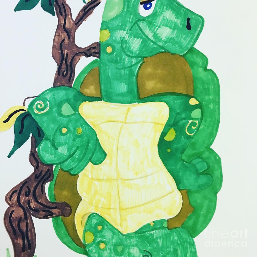 Mr. Turtle  Drawing by Charita Padilla