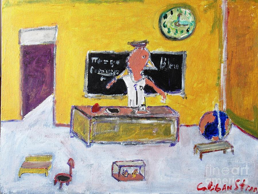 Kindergarten Painting - Mrs. Bird by Caliban Strange Kindergarten Painting - Mrs. Bird by Caliban Strange