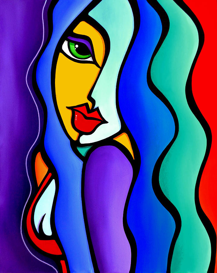 Mrs Brightside Painting by Tom Fedro