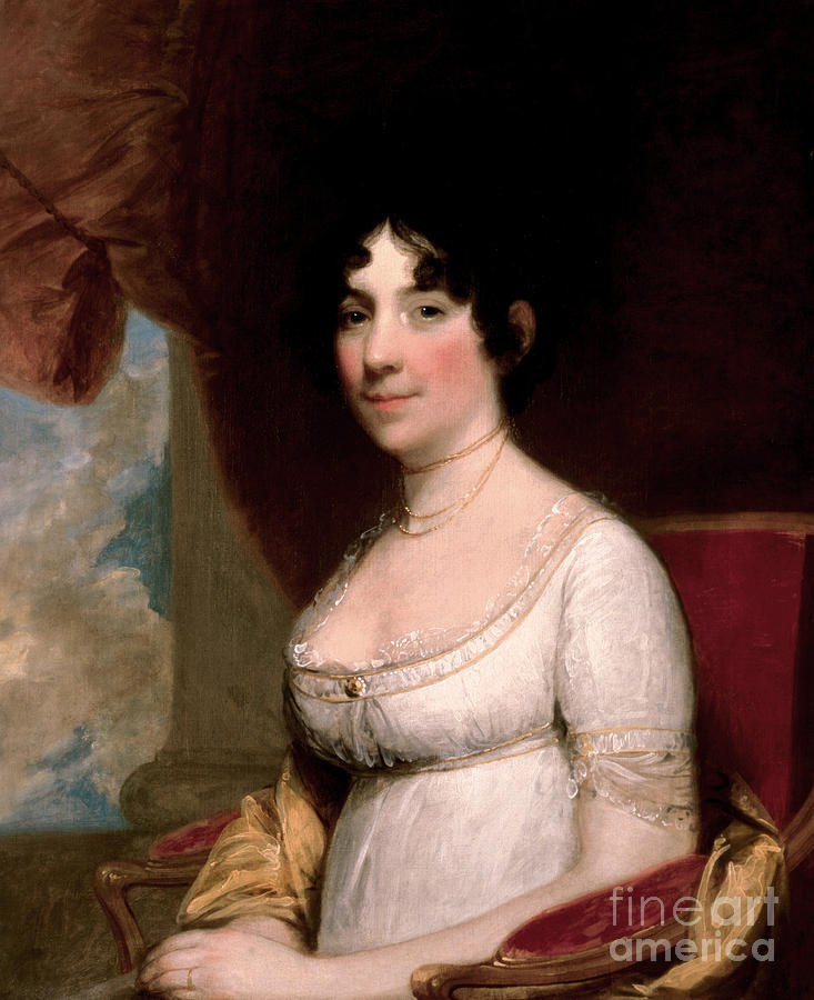 Gilbert Stuart Painting - Mrs Dolley Madison, 1804 by Gilbert Stuart