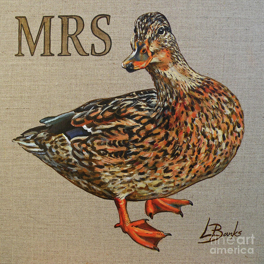 Duck Painting - Mrs Mallard by Leigh Banks