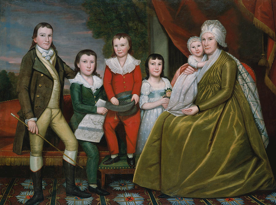 Mrs. Noah Smith and Her Children Painting by Ralph Earl